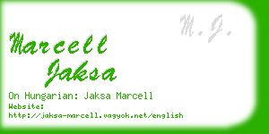 marcell jaksa business card